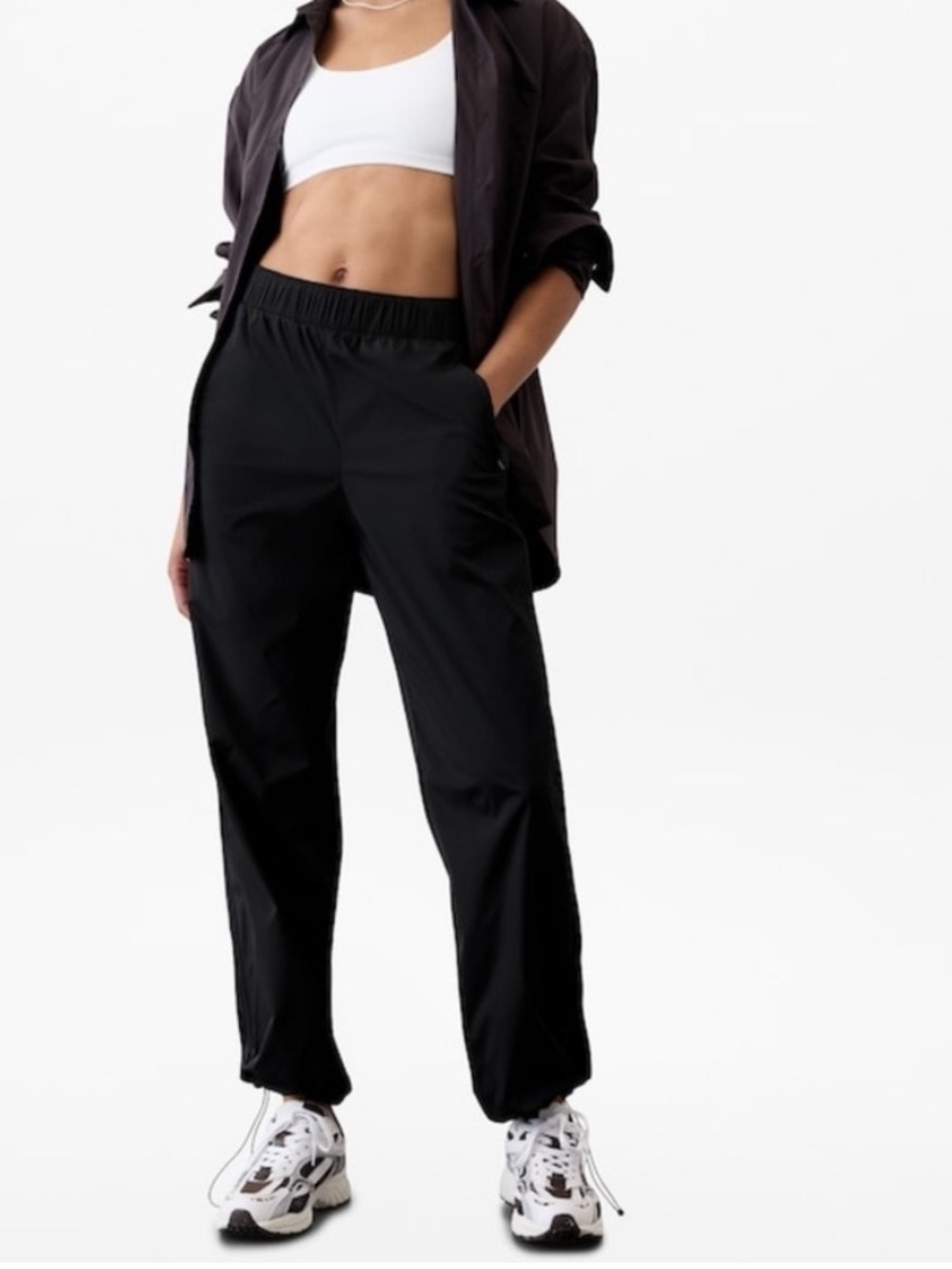 Athleta Water Repellent Rise Pants In Midnight Blue NEW